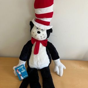 Vintage 1995 Macy's Dr. Seuss Cat In The Hat 30" Plush Plus Book